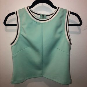 MYTHEA Fitted crop top with zipper back
